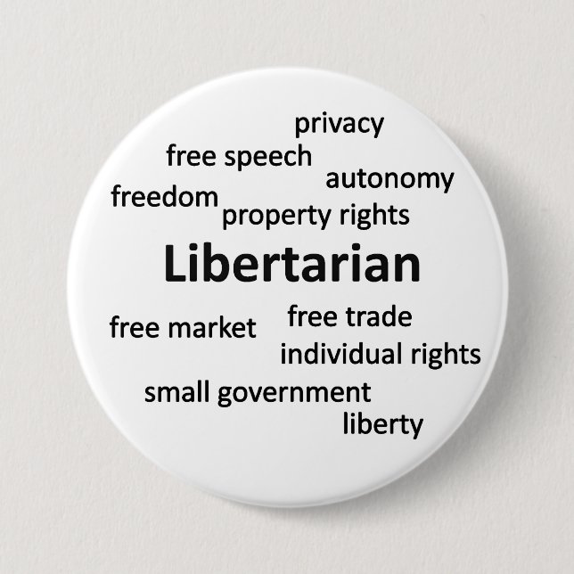 Liberalistische Philosophie und Werte Button (Vorderseite)