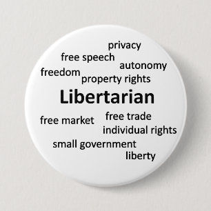 Liberalistische Philosophie und Werte Button