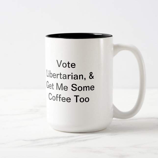 Liberalistische politische Kaffee-Tasse Zweifarbige Tasse (Rechts)