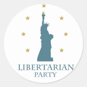 Liberalistischer Party-Aufkleber Runder Aufkleber