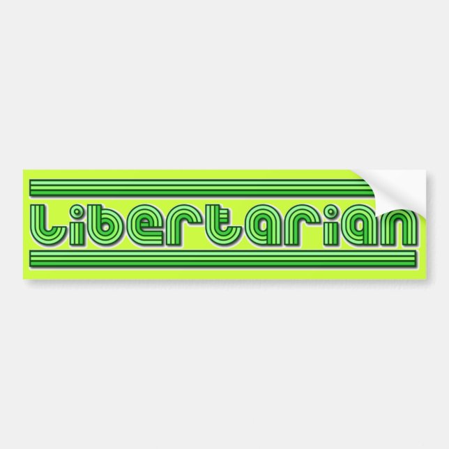 Liberalistischer Retro Autoaufkleber (Vorne)