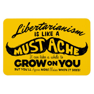 Liberalistischer Schnurrbart erstklassiger Flexi Magnet