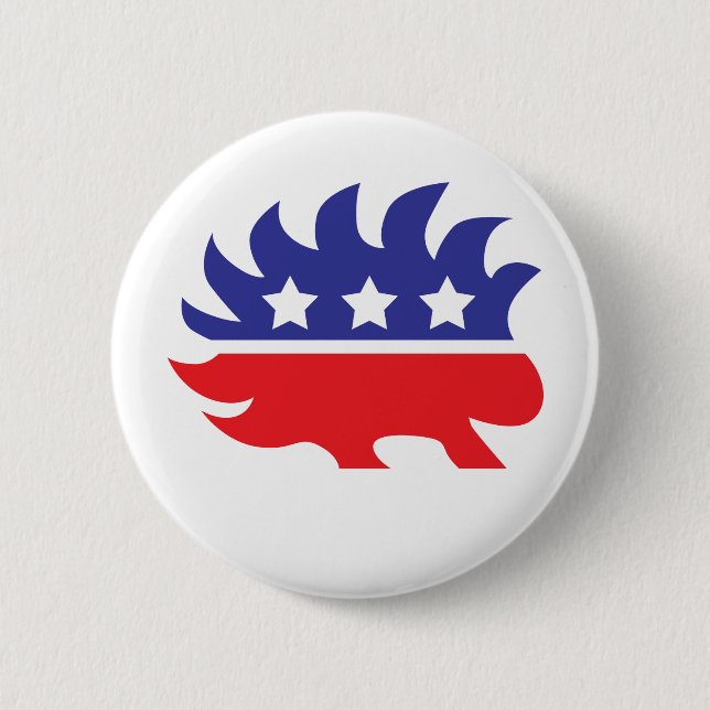 liberalistisches Stachelschwein Button (Vorderseite)
