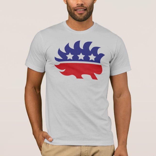 liberalistisches Stachelschwein T-Shirt (Vorderseite)
