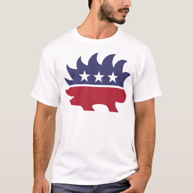 Liberalistisches Stachelschwein T-Shirt (Vorderseite)