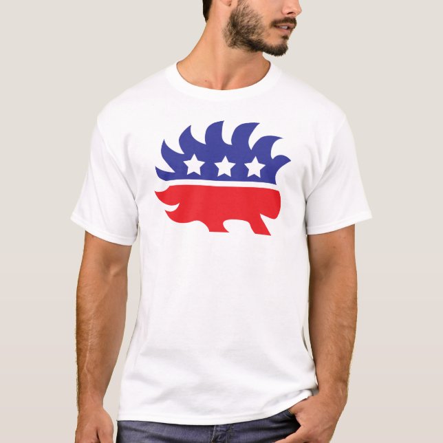 liberalistisches Stachelschwein T-Shirt (Vorderseite)