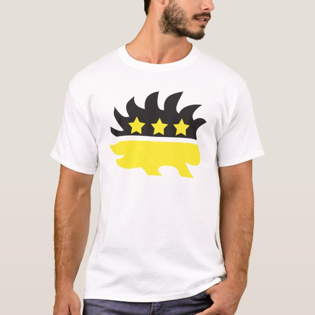 Liberalistisches Stachelschweinlogo (Gelb) T-Shirt (Vorderseite)