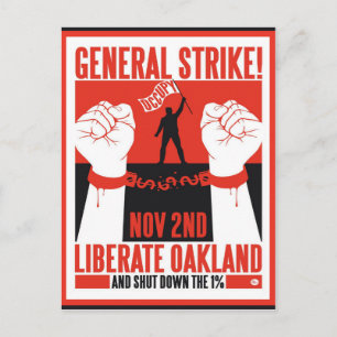 Liberate Oakland Occupy Protest Flyer Postkarte