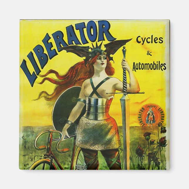 LIBERATOR Cycles & Automobiles Vintages Fahrrad Magnet (Vorne)