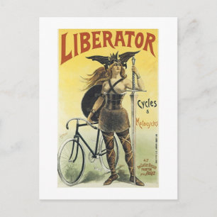 Liberator Fahrräder und Motorräder Postkarte