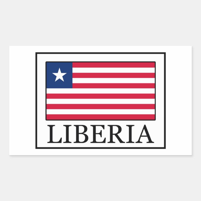 Liberia-Aufkleber Rechteckiger Aufkleber (Vorderseite)
