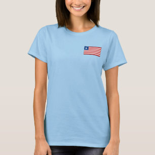 Liberia Flag + Karte T - Shirt