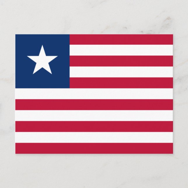 Liberia Flag Postkarte (Vorderseite)