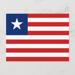 Liberia Flag Postkarte