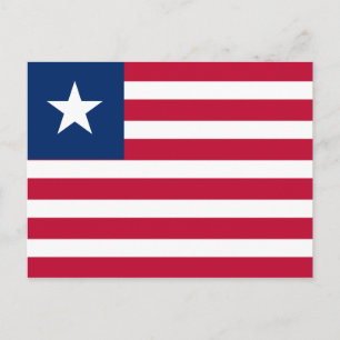 Liberia Flag Postkarte