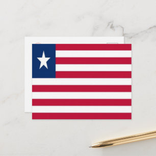 Liberia - Flag - Postkarte