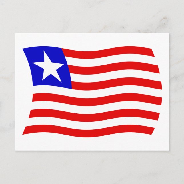 Liberia Flag Postkarte (Vorderseite)