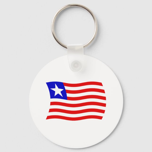 Liberia Flag Schlüsselanhänger (Vorderseite)
