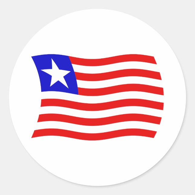 Liberia Flag Sticker (Vorderseite)