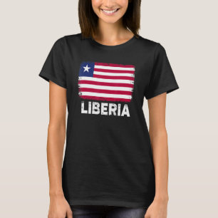 Liberia Flag Unterstützung liberianischen Volkes F T-Shirt