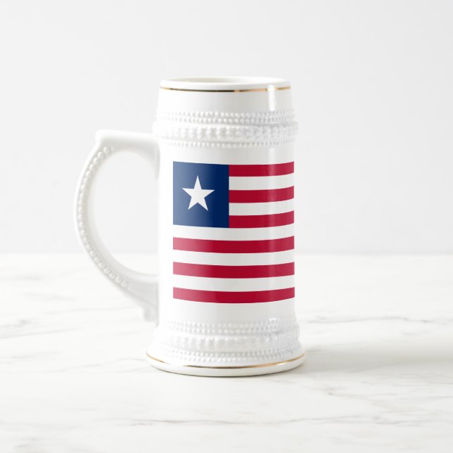 Liberia-Flagge Bierglas (Links)