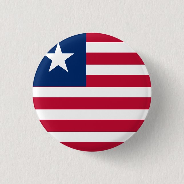 Liberia-Flagge Button (Vorderseite)