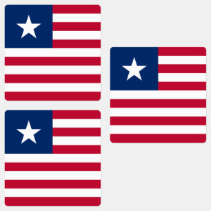 Liberia-Flagge Etiketten