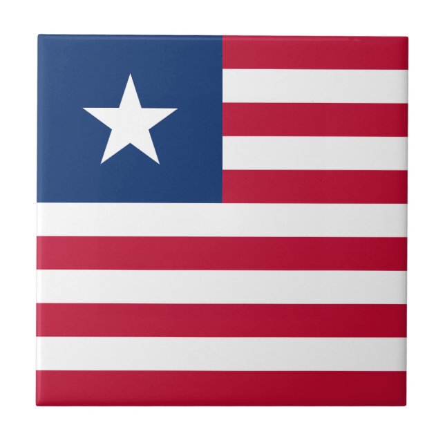 Liberia-Flagge Fliese (Vorderseite)