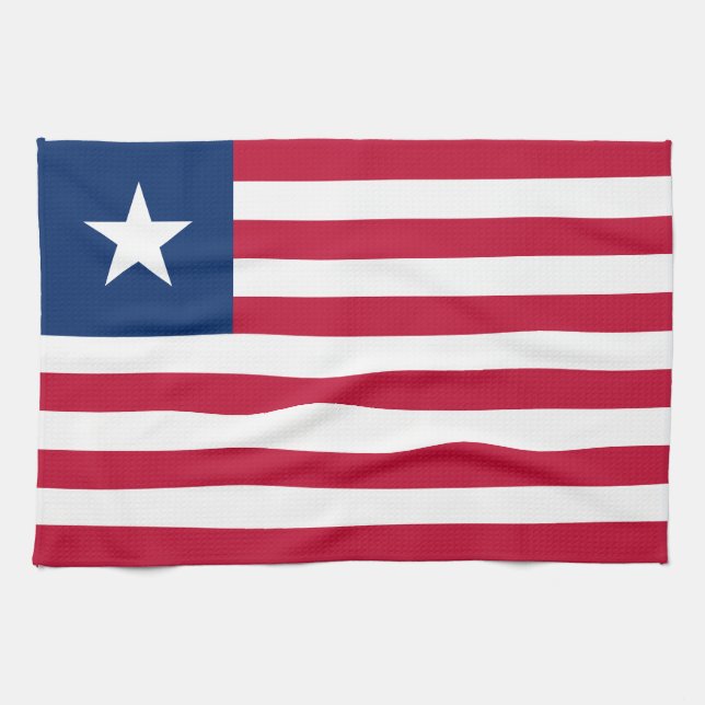 Liberia-Flagge Geschirrtuch (Horizontal)