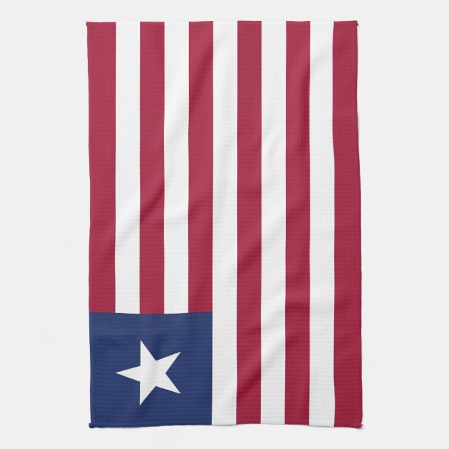 Liberia-Flagge Geschirrtuch (Vertikal)