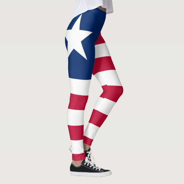 Liberia-Flagge Leggings (Rechts)
