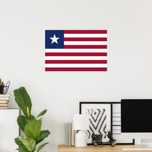 Liberia-Flagge Poster