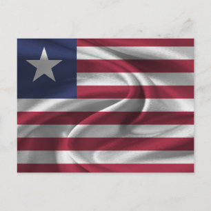Liberia-Flagge Postkarte