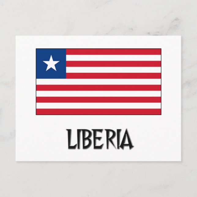 Liberia-Flagge Postkarte (Vorderseite)