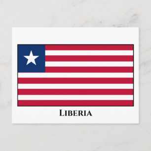 Liberia-Flagge Postkarte