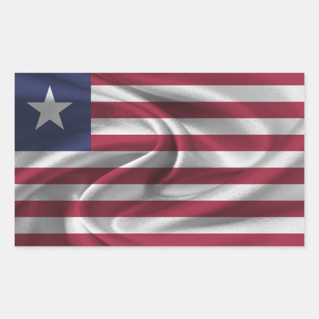 Liberia-Flagge Rechteckiger Aufkleber (Vorderseite)