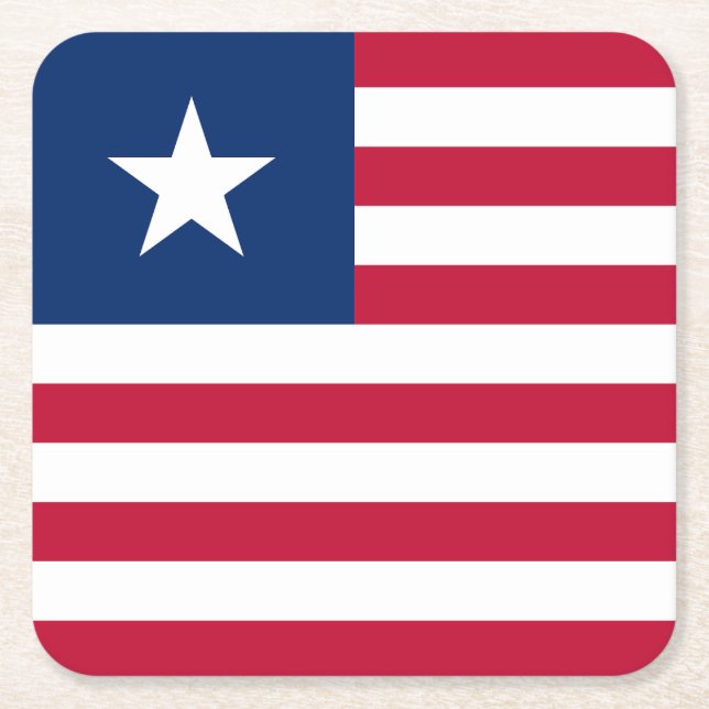Liberia-Flagge Rechteckiger Pappuntersetzer (Vorderseite)