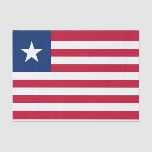 Liberia-Flagge Seidenpapier (Vorderseite)