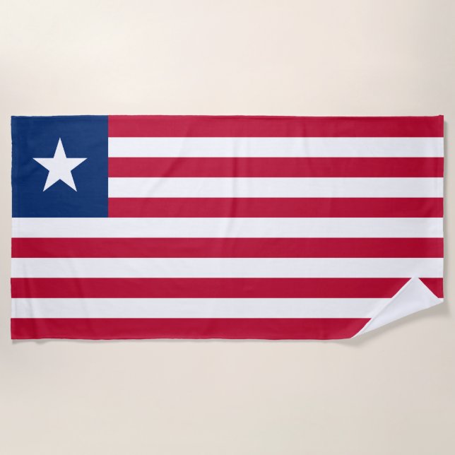 Liberia-Flagge Strandtuch (Vorderseite)