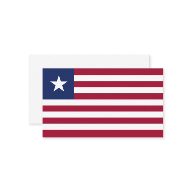 Liberia-Flagge Visitenkarte (Vorderseite/Rückseite Beispiel)