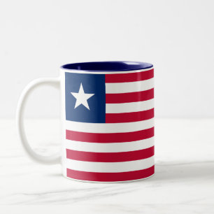 Liberia-Flagge Zweifarbige Tasse