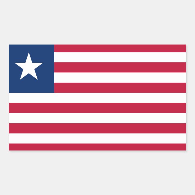 Liberia* Flaggenaufkleber Rechteckiger Aufkleber (Vorderseite)