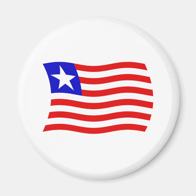 Liberia-Flaggenmagnet Magnet (Vorne)