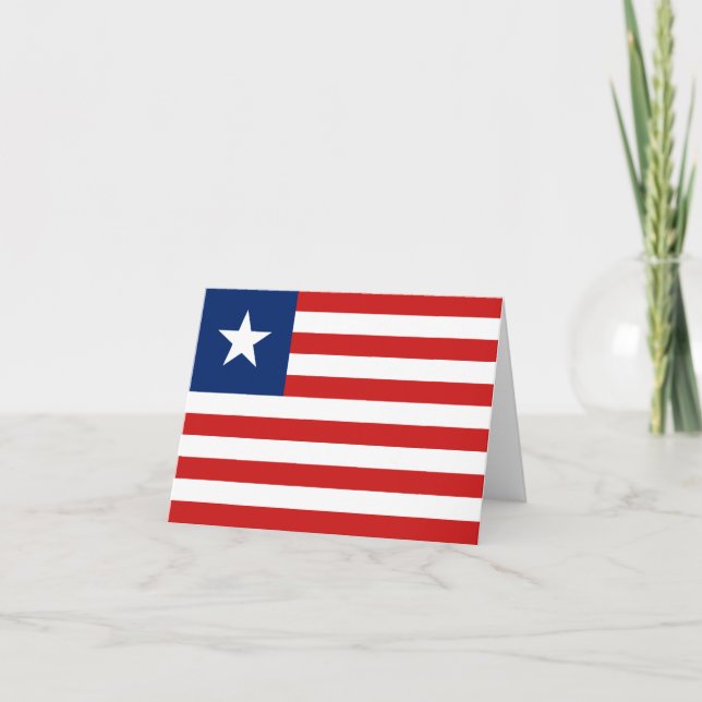 Liberia Flaggennotecard Karte (Vorderseite)