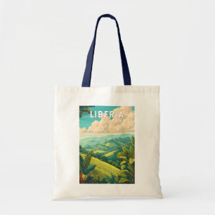 Liberia Illustration Reise Kunst Vintage Tragetasche