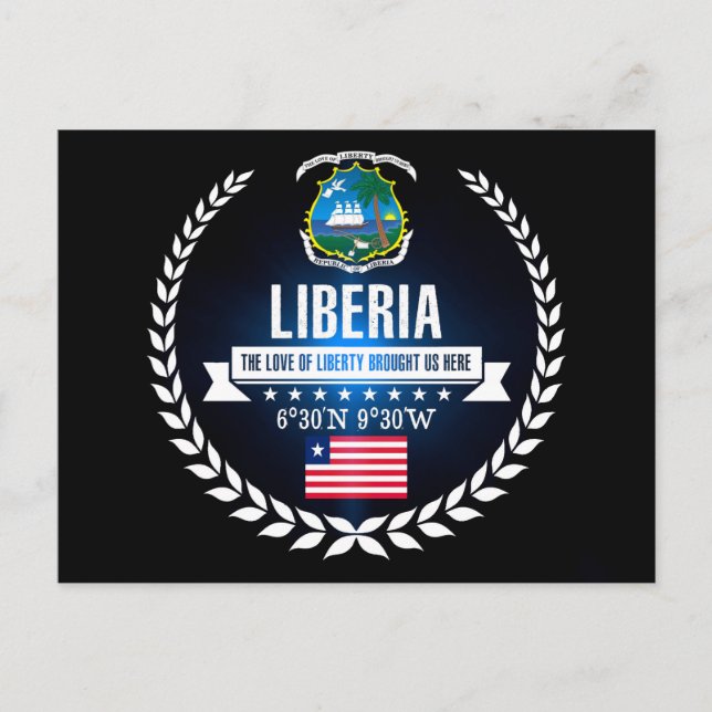 Liberia Postkarte (Vorderseite)