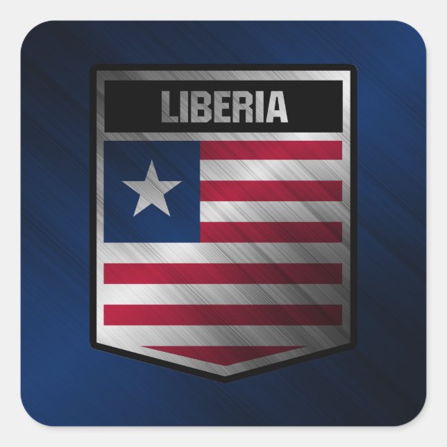 Liberia Quadratischer Aufkleber (Vorderseite)