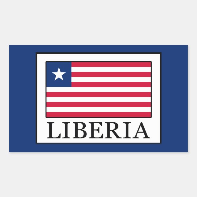 Liberia Rechteckiger Aufkleber (Vorderseite)
