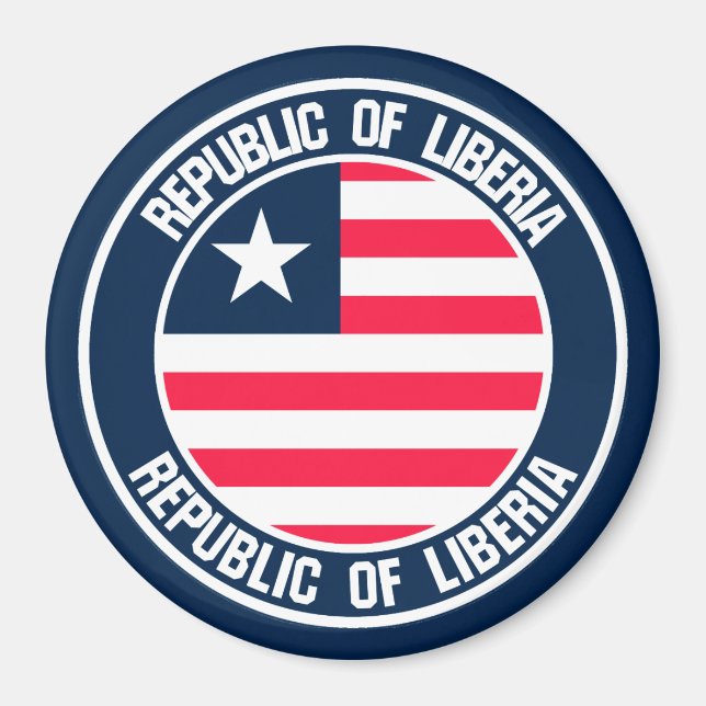 Liberia Round Emblem Magnet (Vorne)