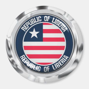 Liberia Round Emblem Magnet